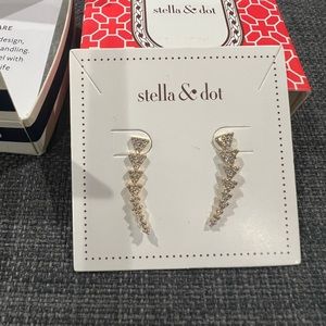 Stella and dot pave ear triangle ear climber brand new in box